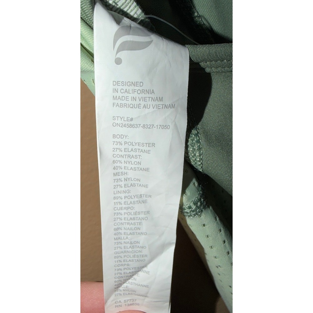 Fabletics Unitard Romper Green L Athletic One Piece Shorts Jumpsuit Built In Bra - Picture 8 of 8